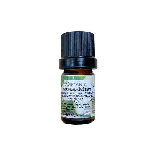 Huile essentielle de menthe poivrée. Produite à l'état sauvage. Ontario