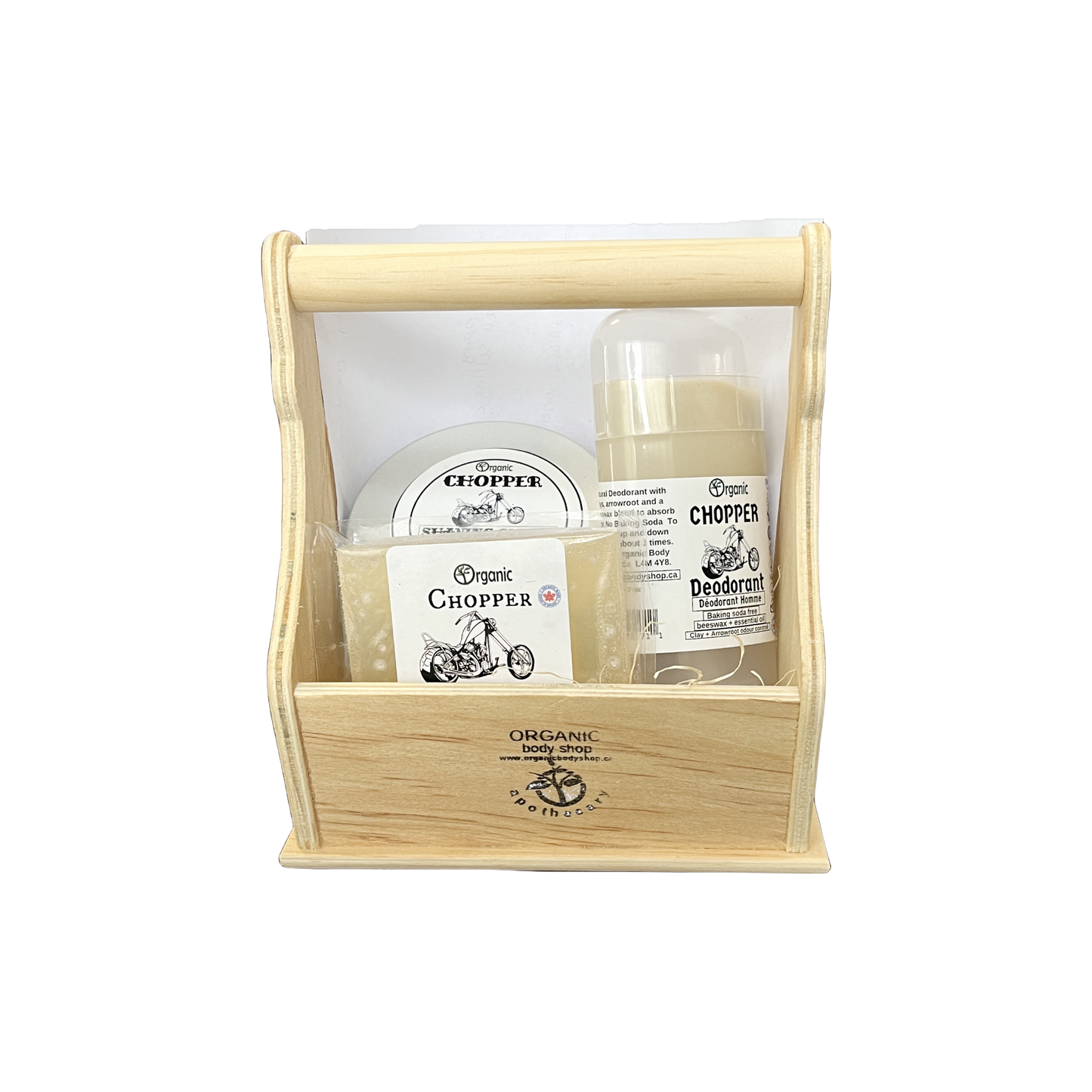 Cadeau de voyage Chopper. Ensemble 4 pièces pour homme.