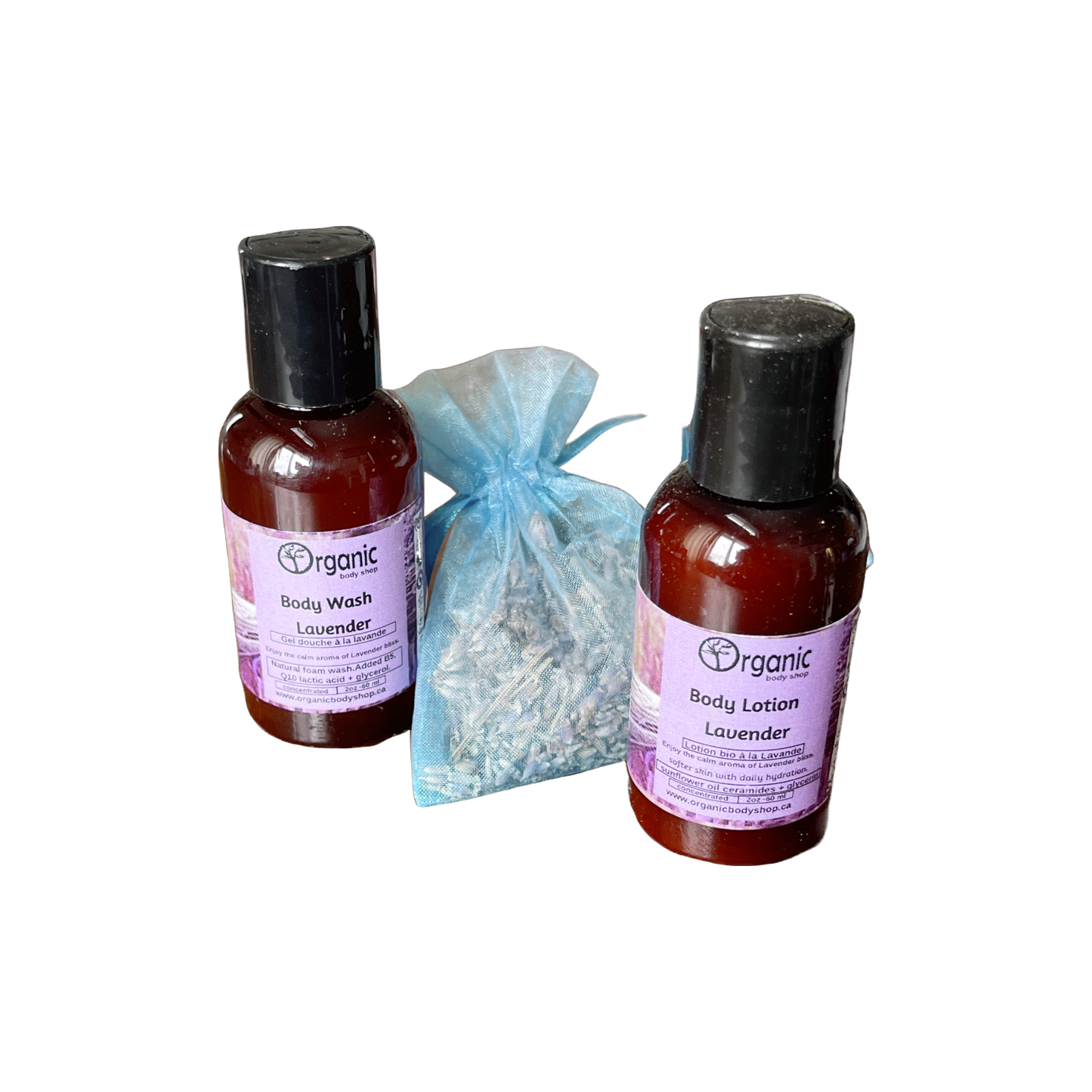 Coffret cadeau biologique pour le bain et le corps Satsuma. 3 pièces.