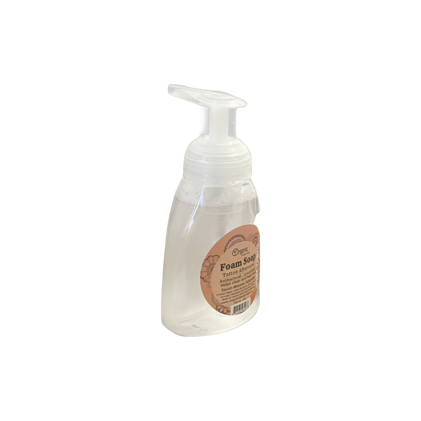 Savon mousse pour tatouage. Antifongique. Huiles essentielles.