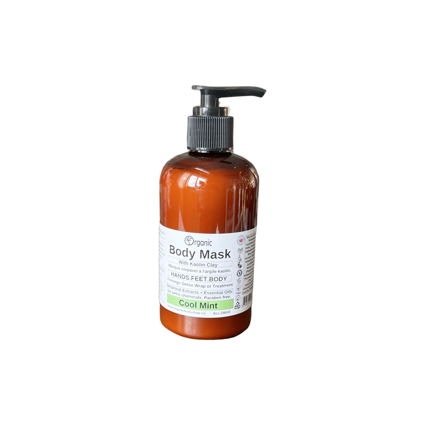 Kaolin Body Mask. Cool Mint. 8oz