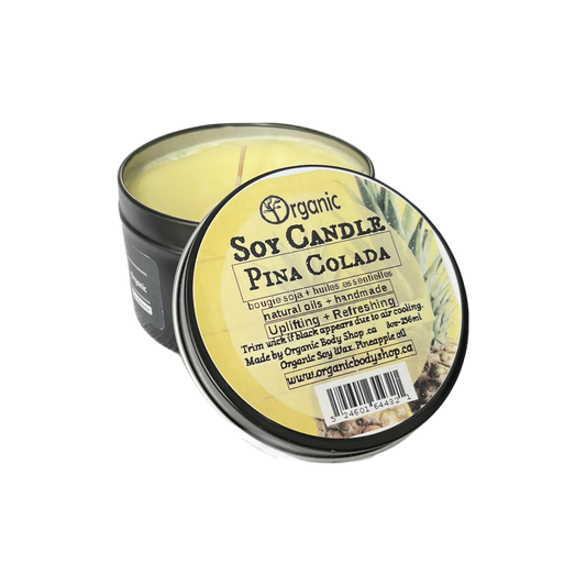 Bougie de soja Pina Colada. Ananas sucré, joyeux et revigorant.