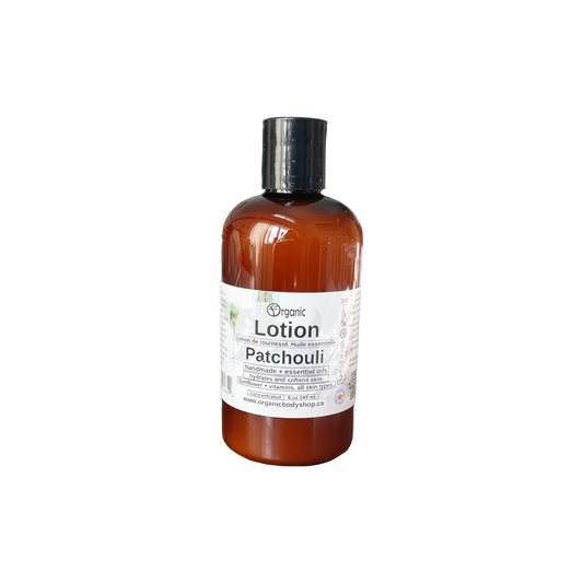 Patchouli Lotion. Woody aroma of hippie happiness