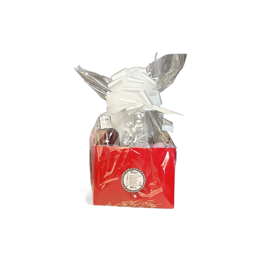 Coffret cadeau lavande. Mains et corps. 5 pièces. Boîte rouge.