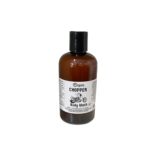 Gel douche Chopper. Arôme doux de forêt embrassée par la pluie.