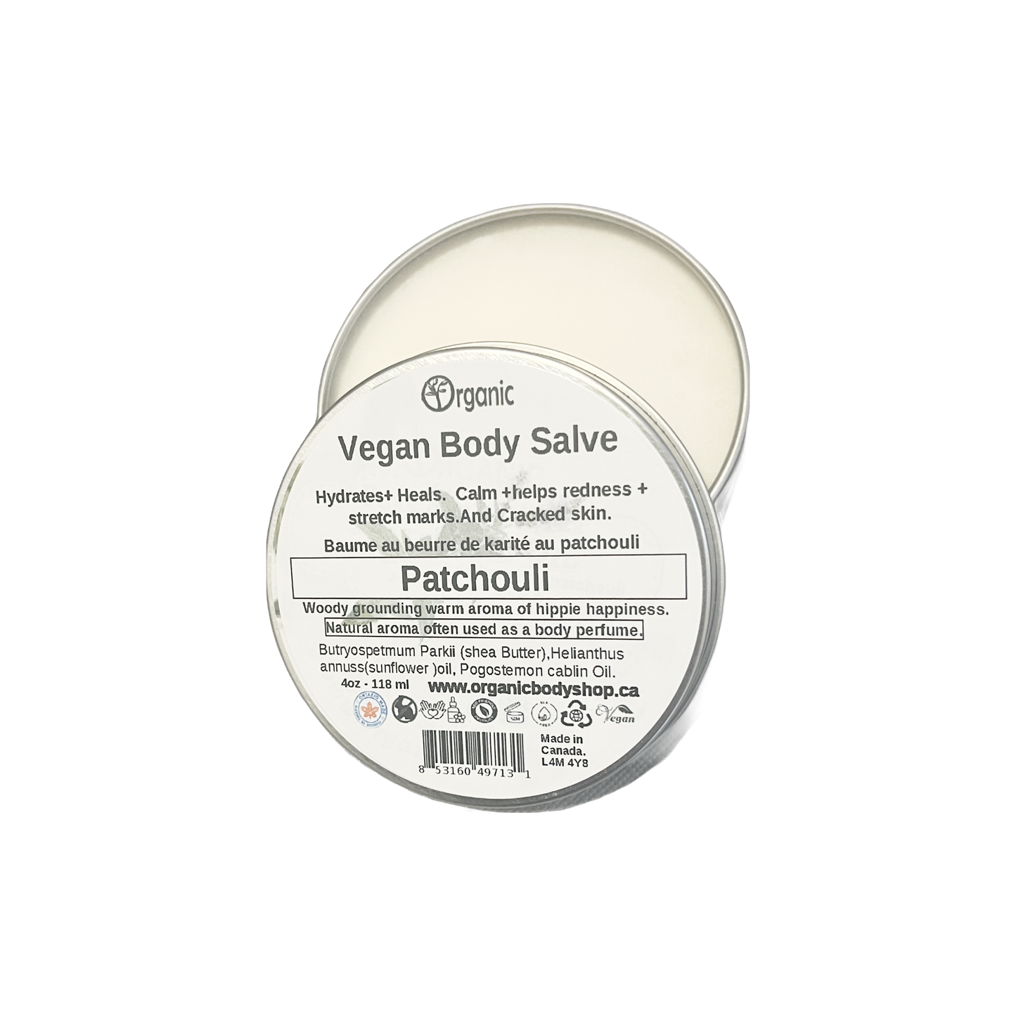 Patchouli Vegan Salve. Natural remedy. 4oz