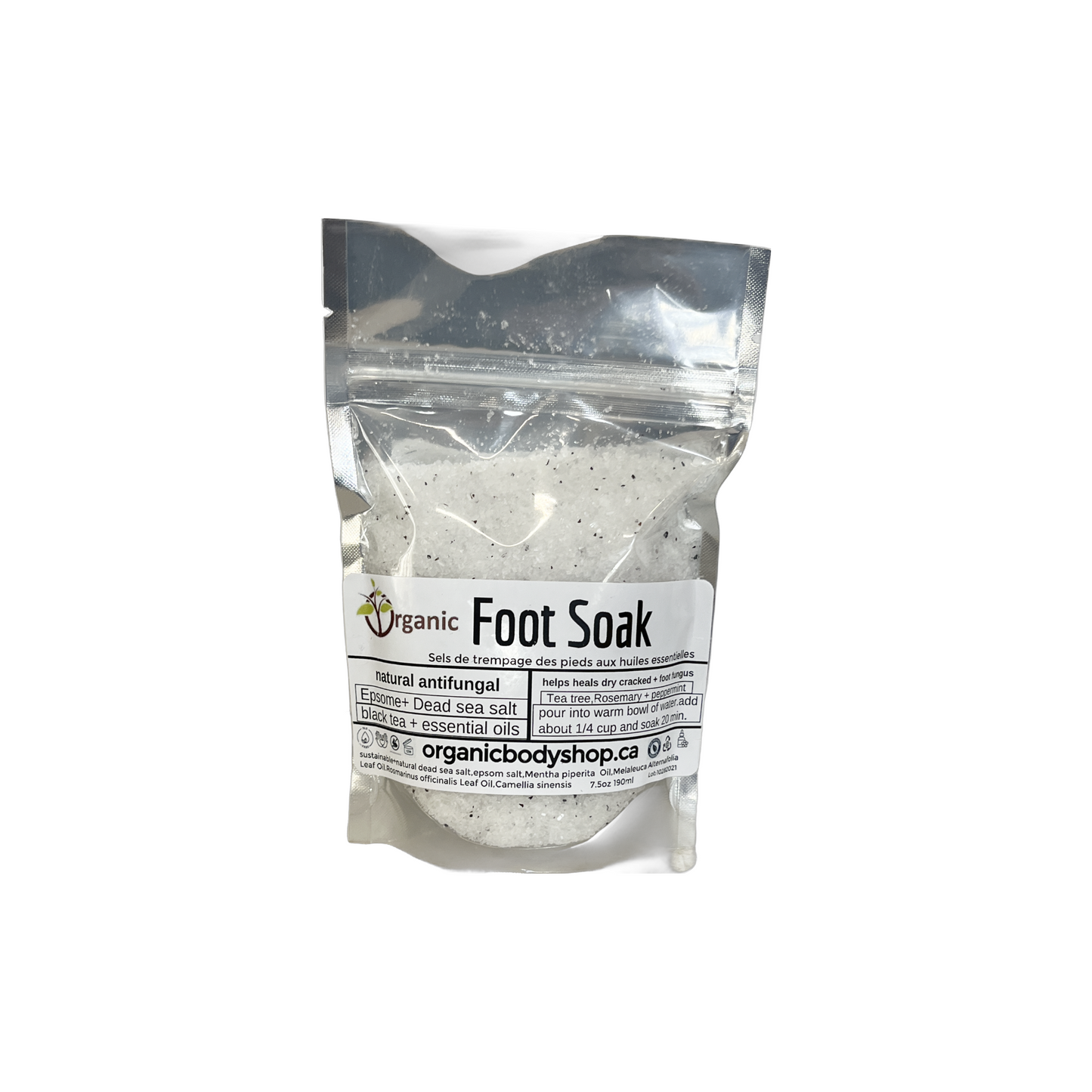 Bain de pieds. Sels naturels + huiles antifongiques. 32 oz