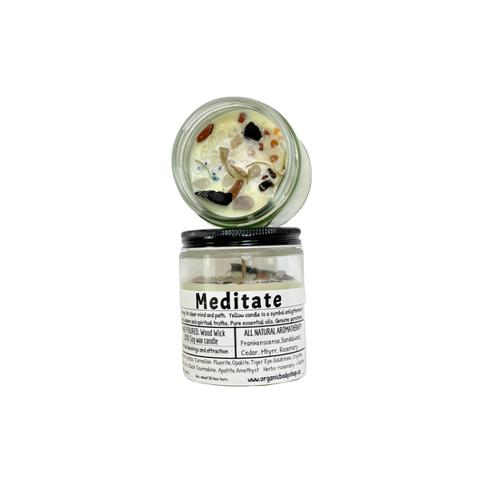 Meditation Crystal Candle