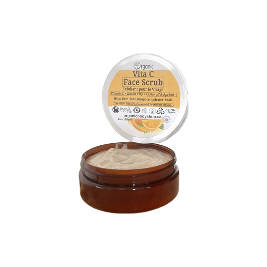 Gommage visage Vita C. Q10 bio + huile de ricin