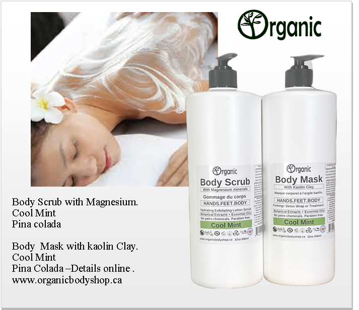 Kaolin Body Mask. Cool Mint. 32oz