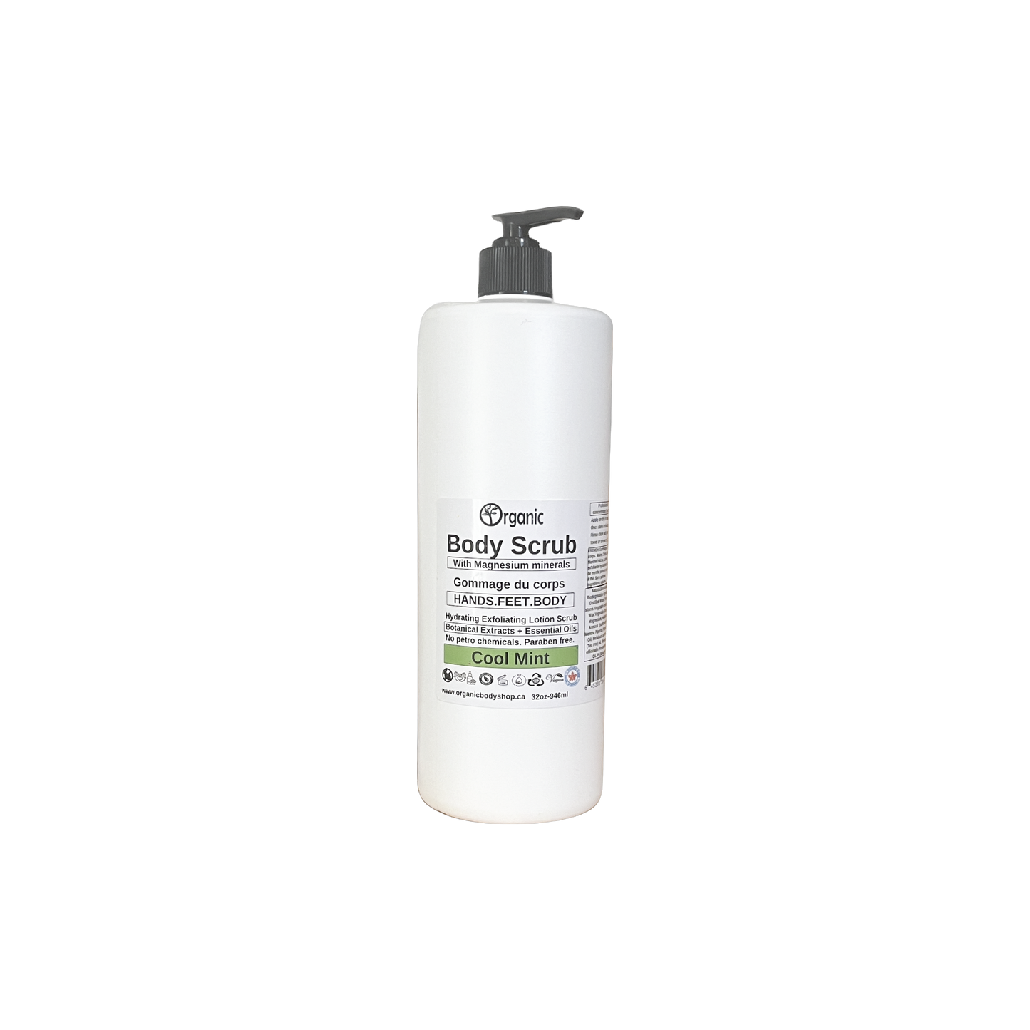 Body Scrub. Magnesium. Cool Mint. 32oz