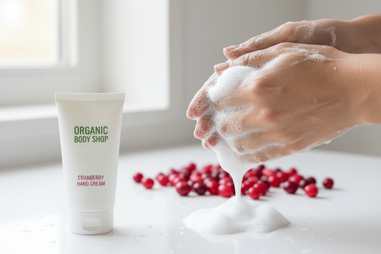 Cranberry Foam Soap + Hand cream gift - Organic Body Shop