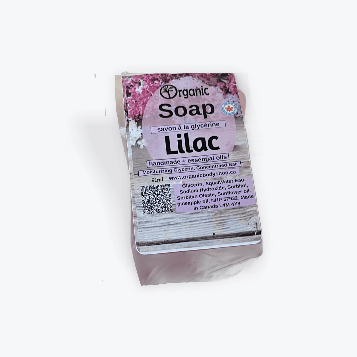 Lilac Hydrating Soap Bar. Spring floral - Organic Body Shop