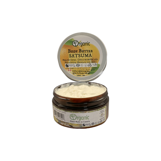 Beurre corporel. Satsuma. Biologique 8oz