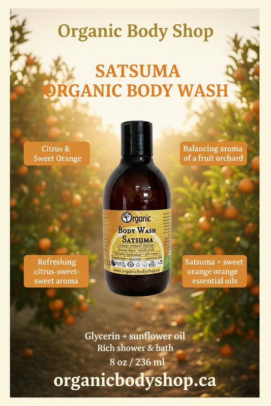 Satsuma Body Wash. Balancing aroma of a fruit orchard.