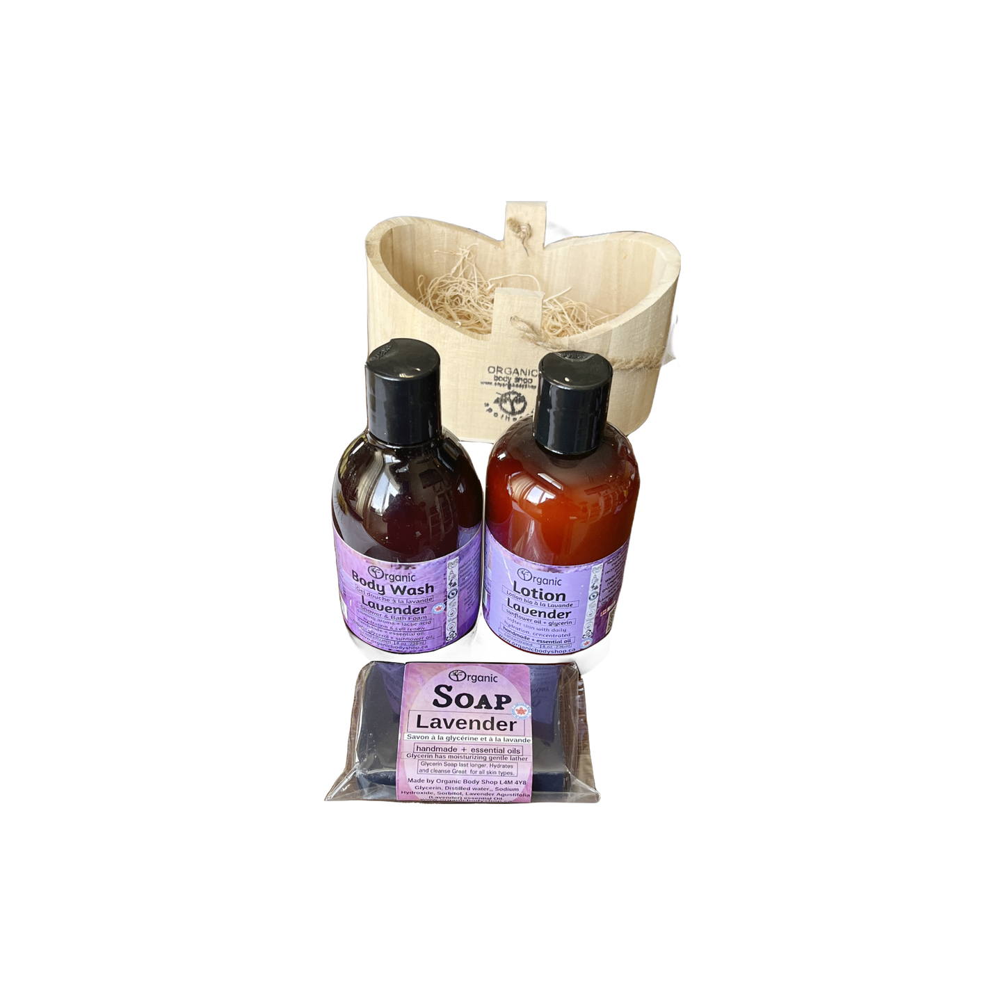 Coffret cadeau biologique pour le bain et le corps Satsuma. 3 pièces.