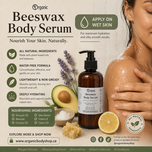 Organic Beeswax Body Serum. lavender-lemon