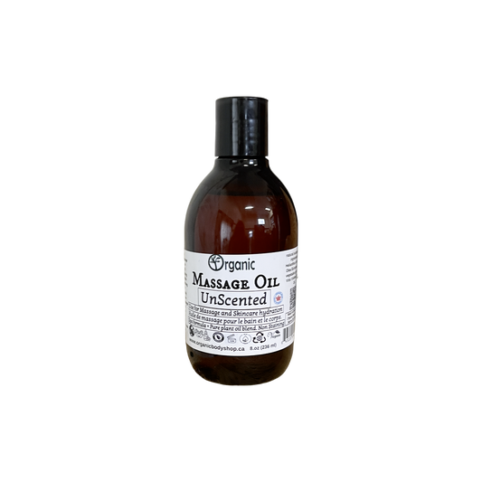 Huile de massage et pour le corps. Sans parfum. Biologique 8 oz