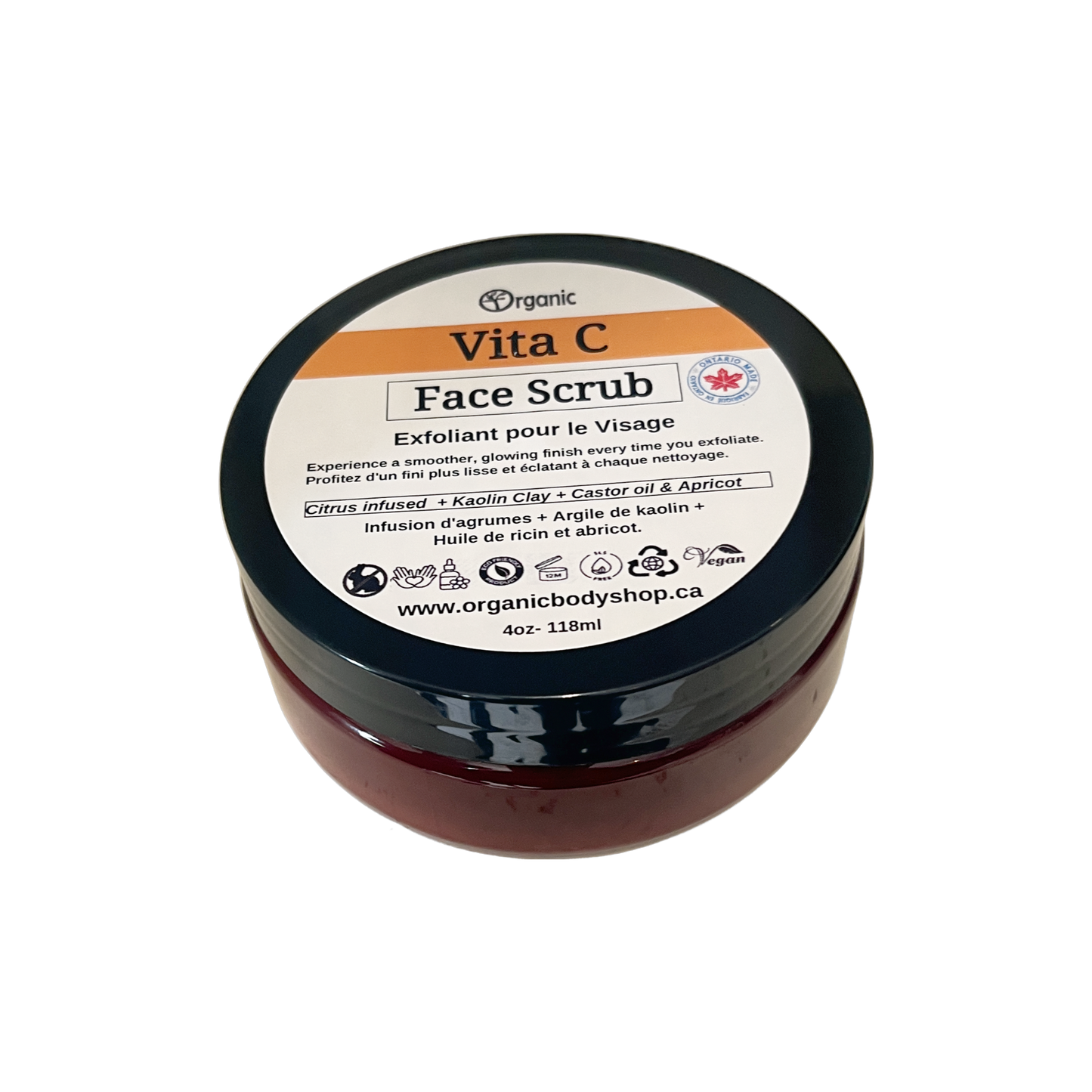 Vita C Face scrub.Hydrate,brighten,tone.