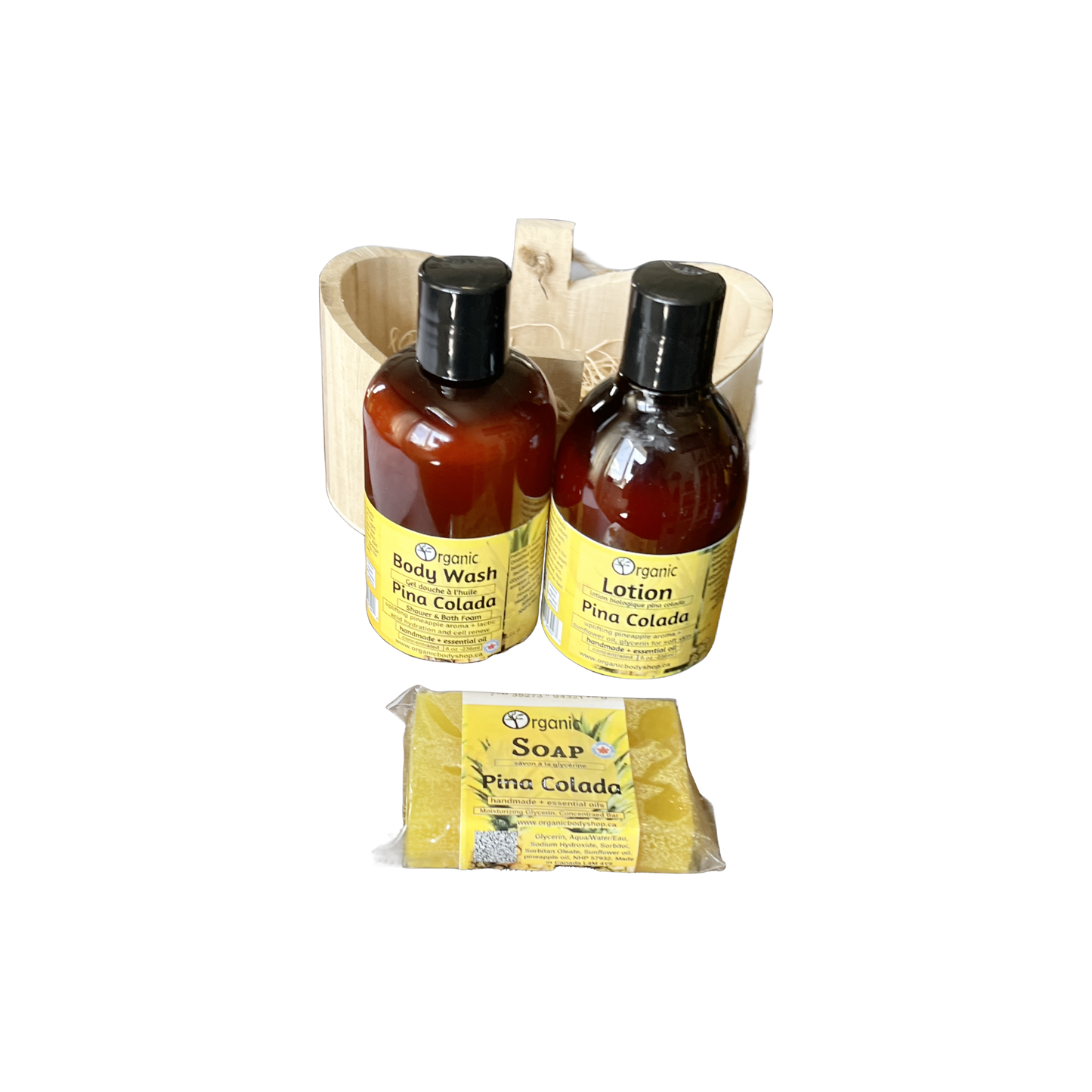 Coffret cadeau biologique pour le bain et le corps Satsuma. 3 pièces.