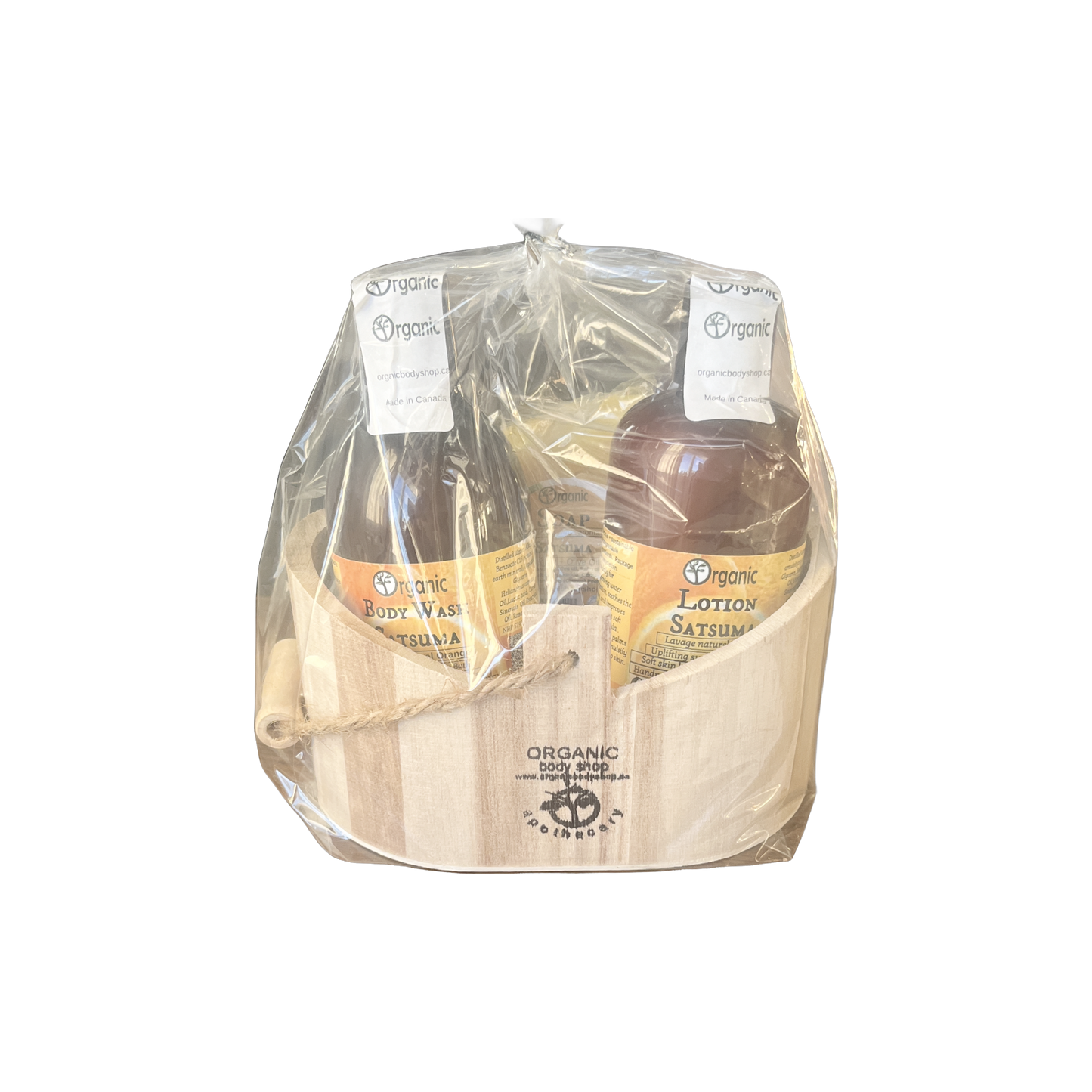 Bath Body  Gift set. 3pc wood caddy