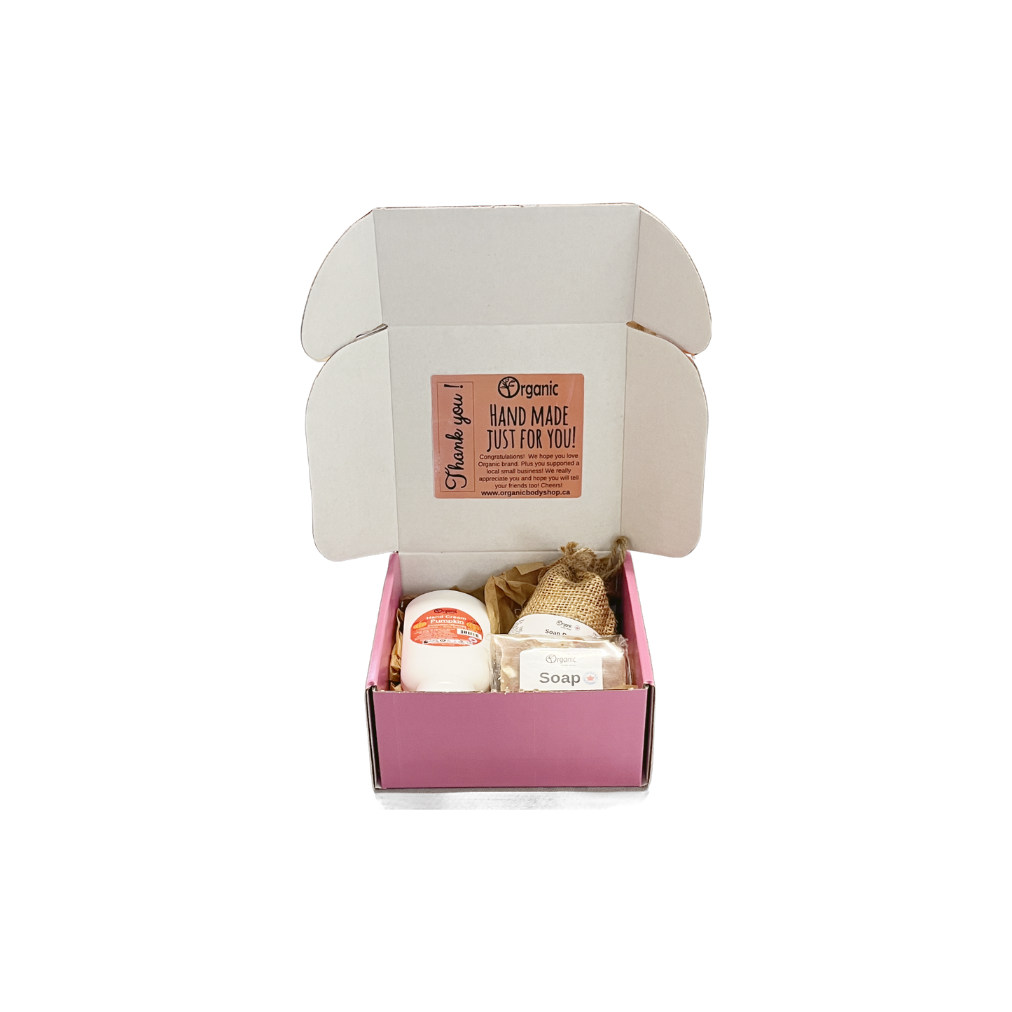 Pumpkin Spice Gift. Hand cream, soap, soap bag gift