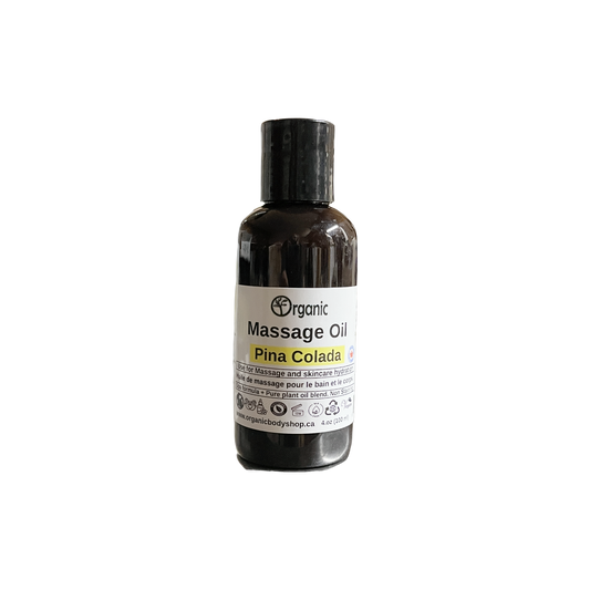 Huile de massage. Biologique. Pina Colada. 8oz