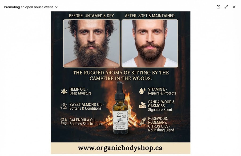 Chopper Beard Oil-aroma of camping by the fire in the woods.