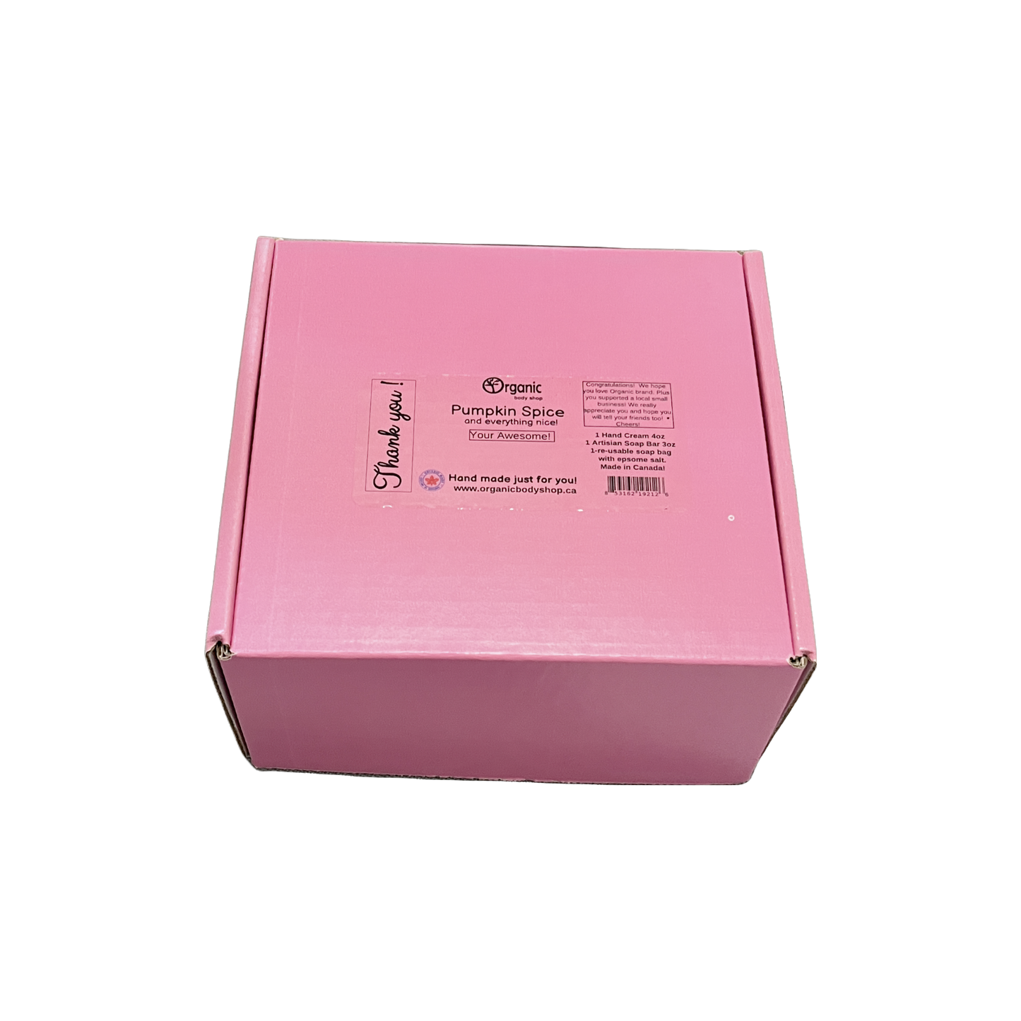 Pumpkin Spice Gift. Hand cream, soap, soap bag gift