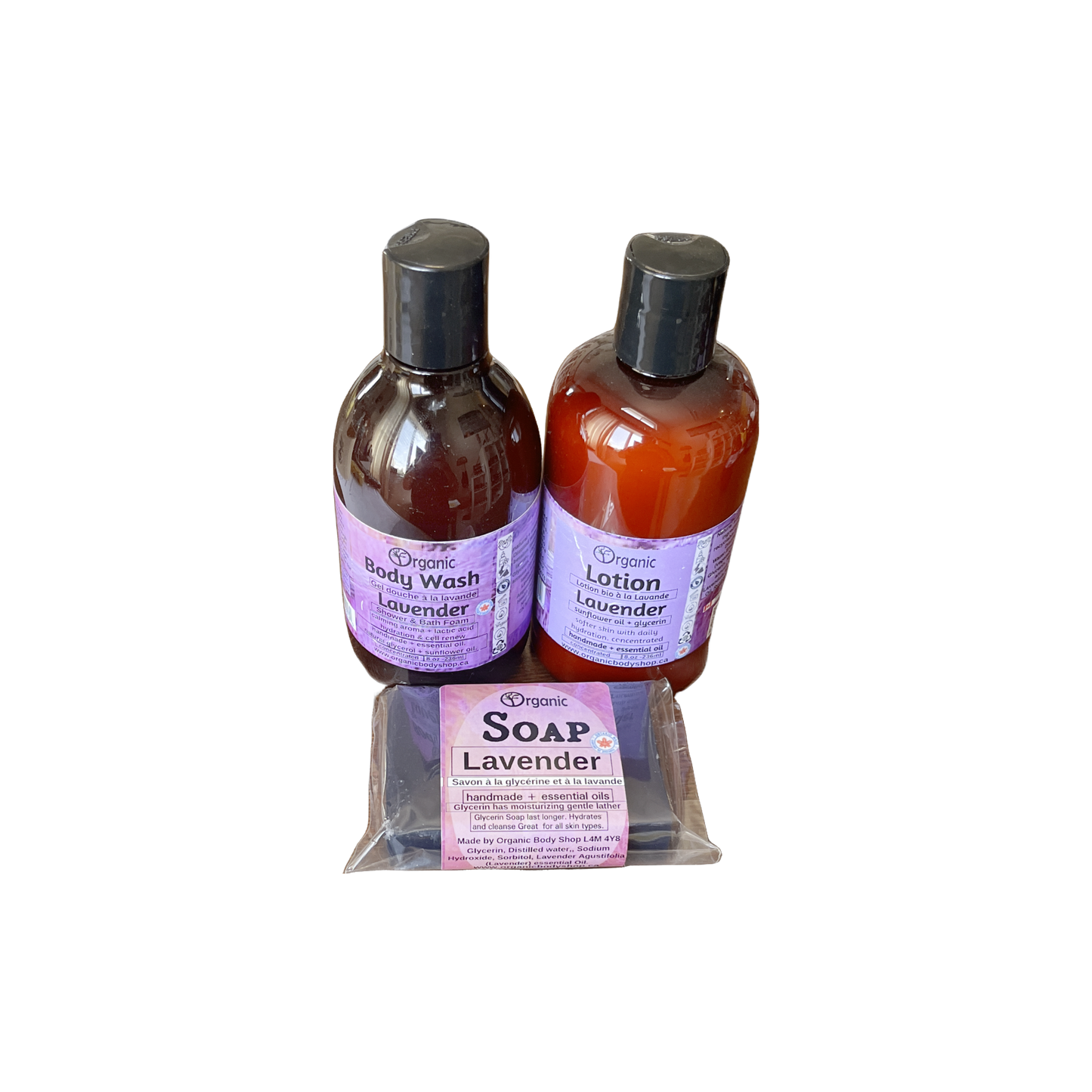 Coffret cadeau biologique pour le bain et le corps Satsuma. 3 pièces.