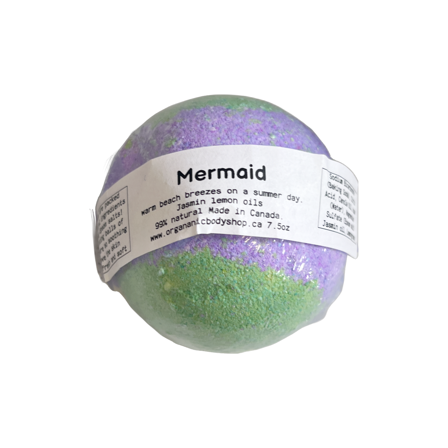 Mermaid bath bomb. Beachy aroma!