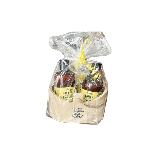 Coffret cadeau biologique pour le bain et le corps Satsuma. 3 pièces.