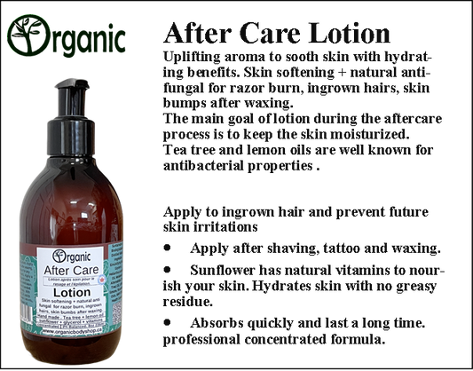 After Care Lotion. After waxing,shaving & tattoo. 8oz