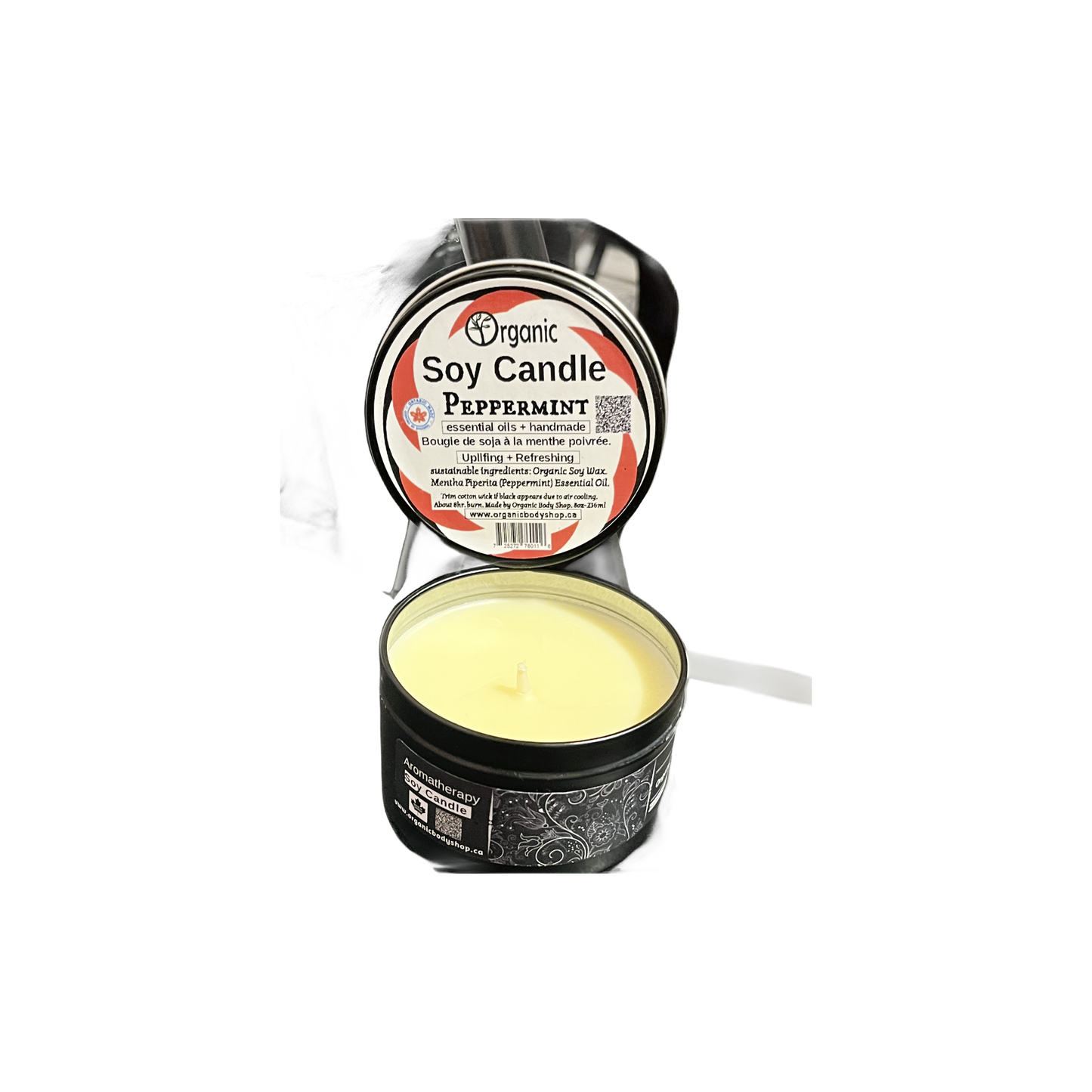 Soy Candle -Peppermint Aromatherapy 246ml