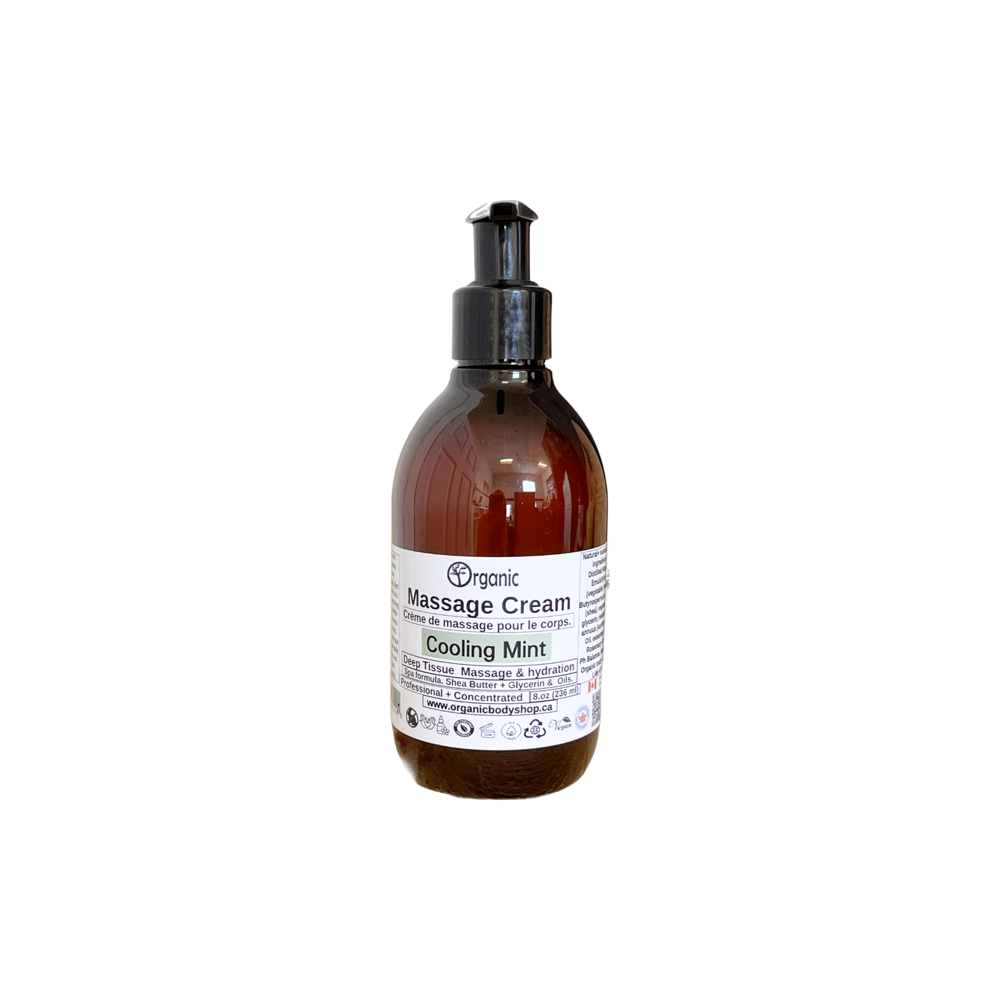 Crème de massage. Menthe fraîche. 8 oz