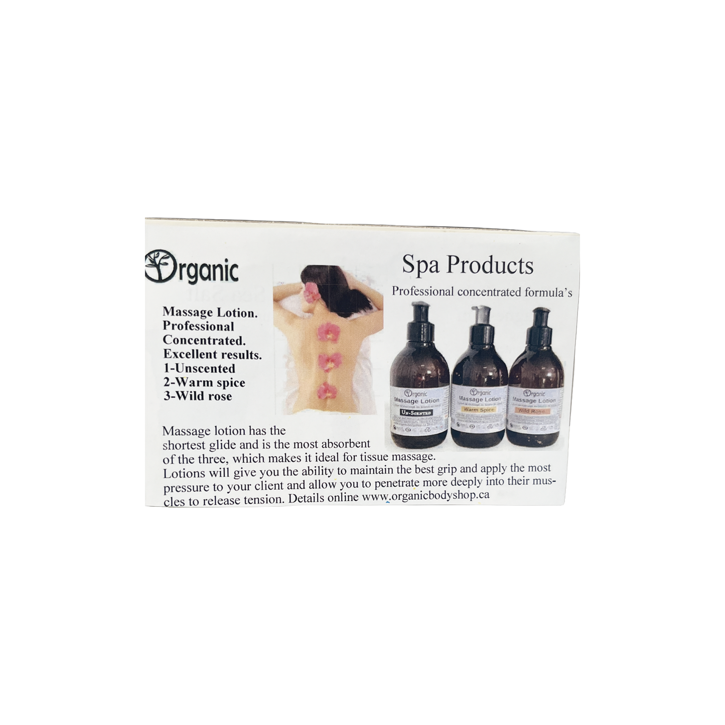 Massage Lotion.Organic.Warm spice. 32oz
