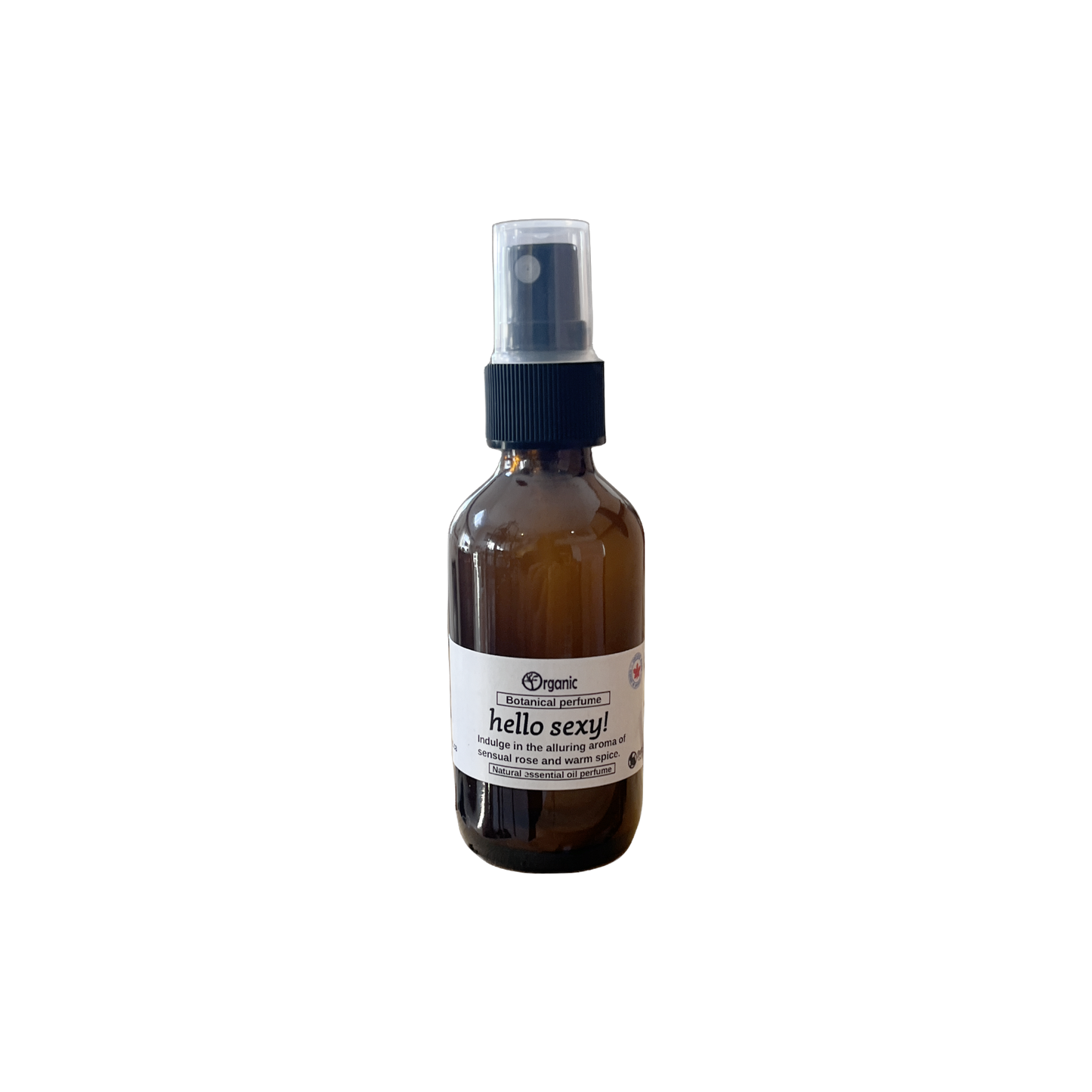 Hello Sexy! Botanical perfume. Alluring rose spice aroma.