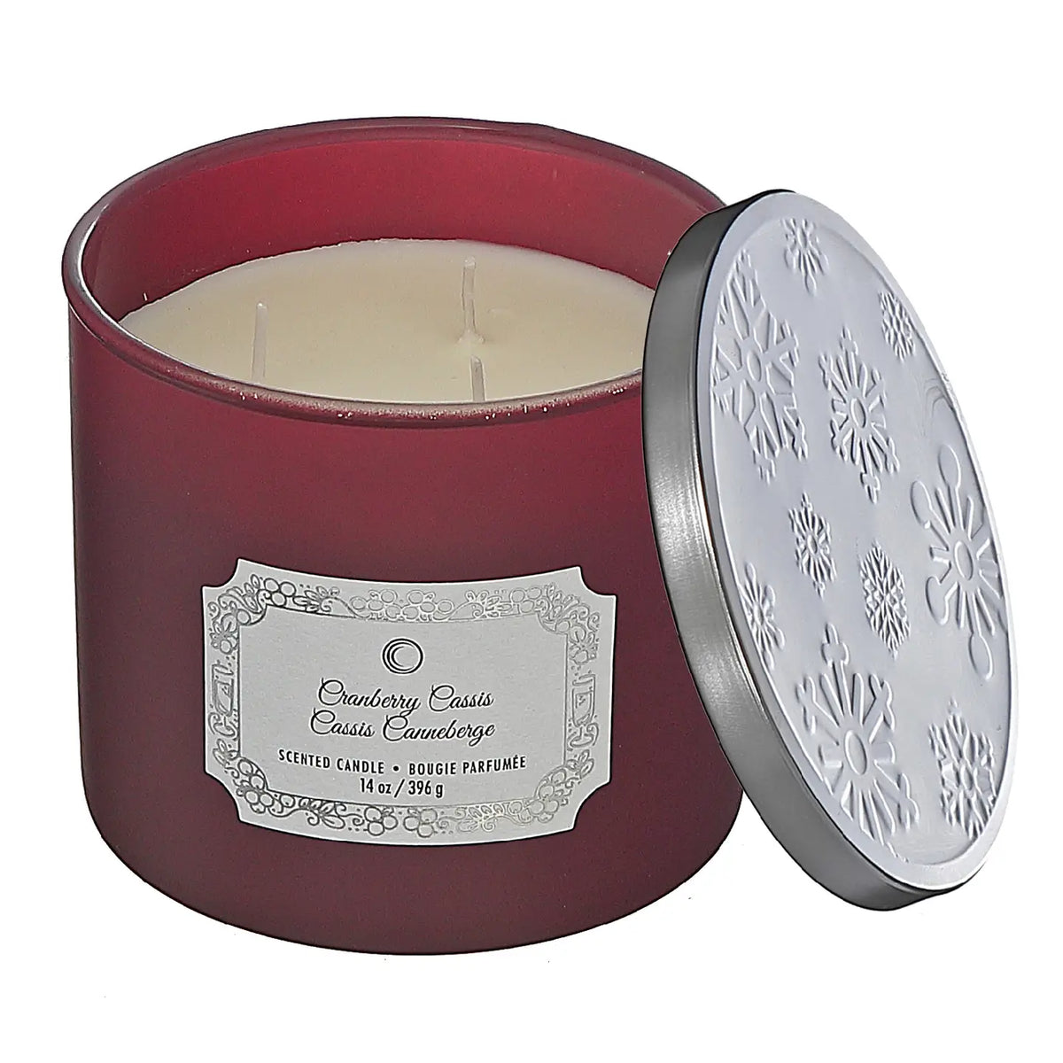 Cranberry Cassis 3-Wick Candle with Lid | 14 oz