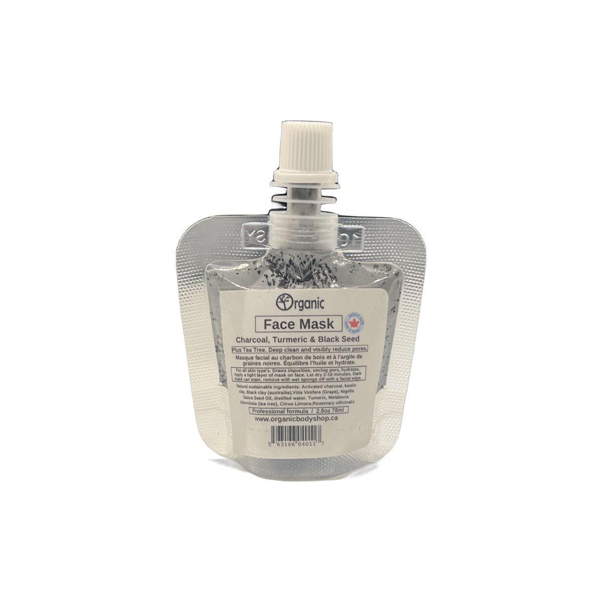 Masque au charbon et à l'argile noire