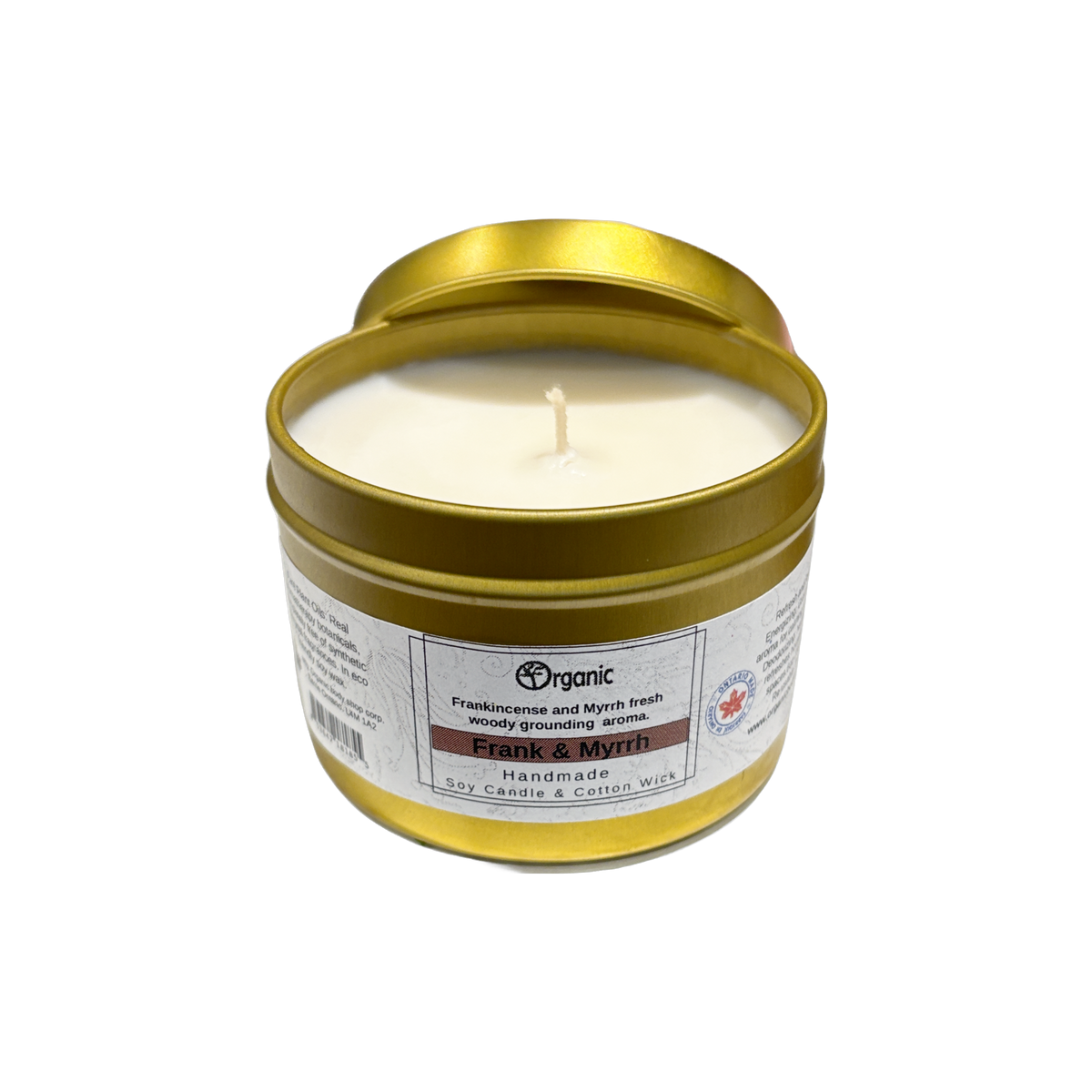 Frank & Myrrh Soy Wax Candle – 6 oz Reusable Tin