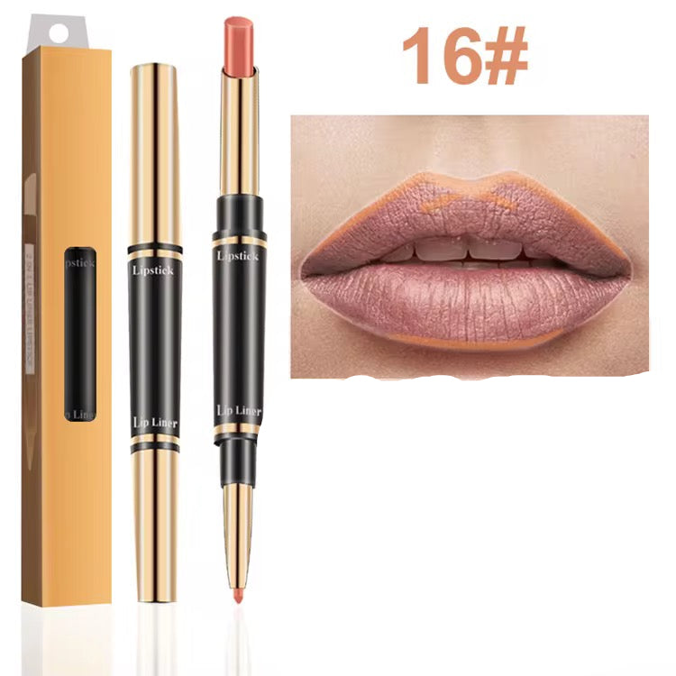 Lipstick and Liner Pencil. Nude pink