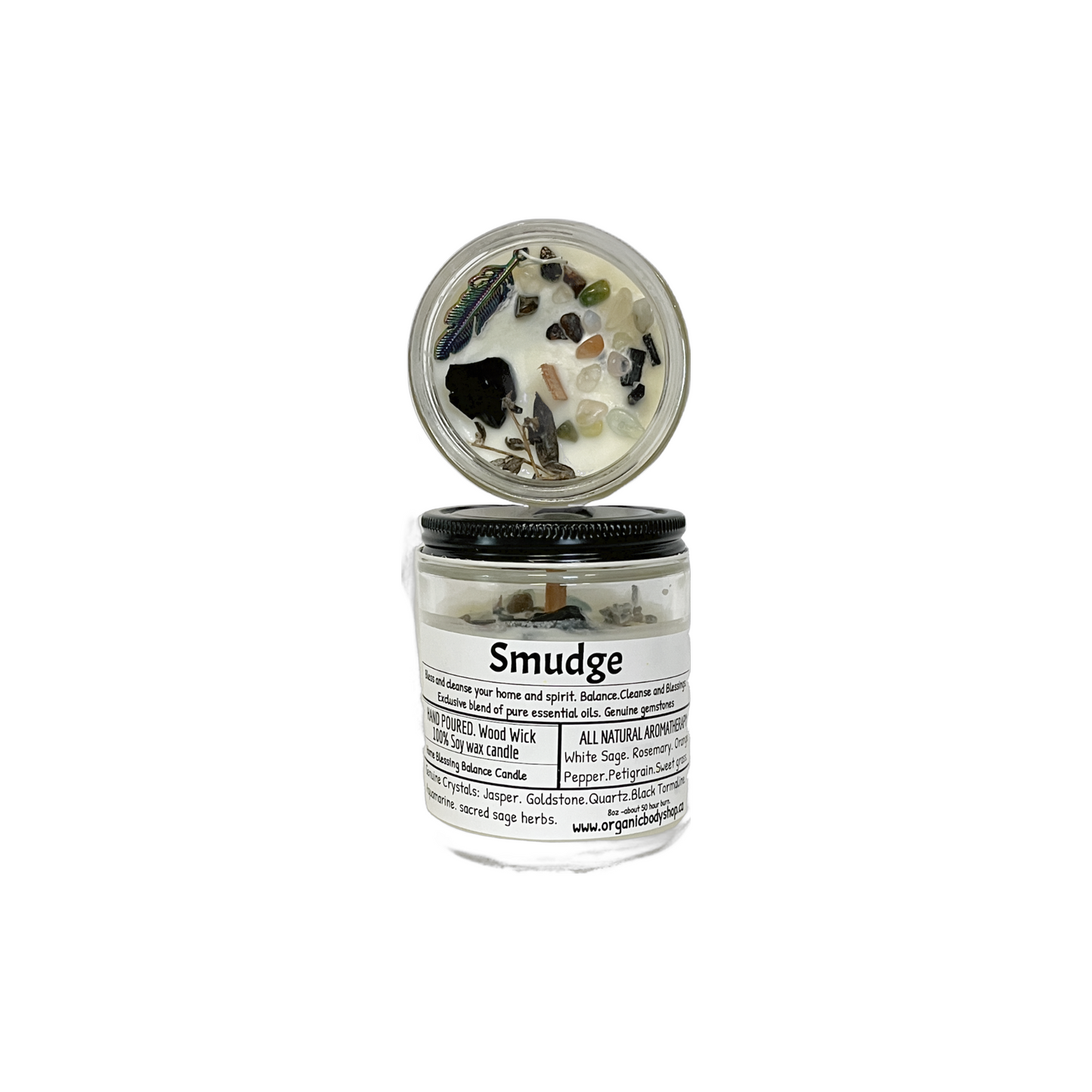 Smudge Home Crystal Candle