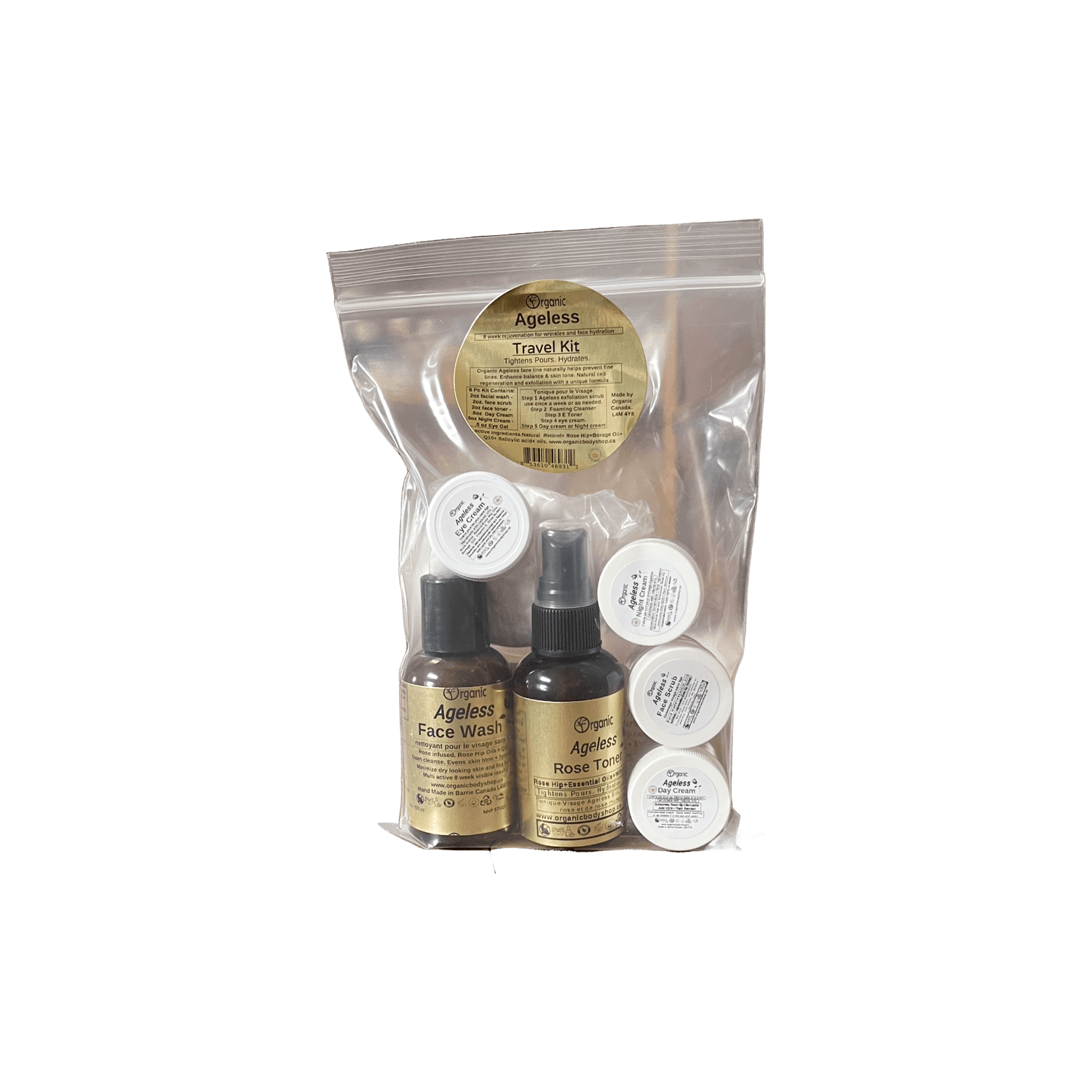 Ageless Travel Kit 6pc. Anti - aging.Retinol.Hydrating. - Organic Body Shop