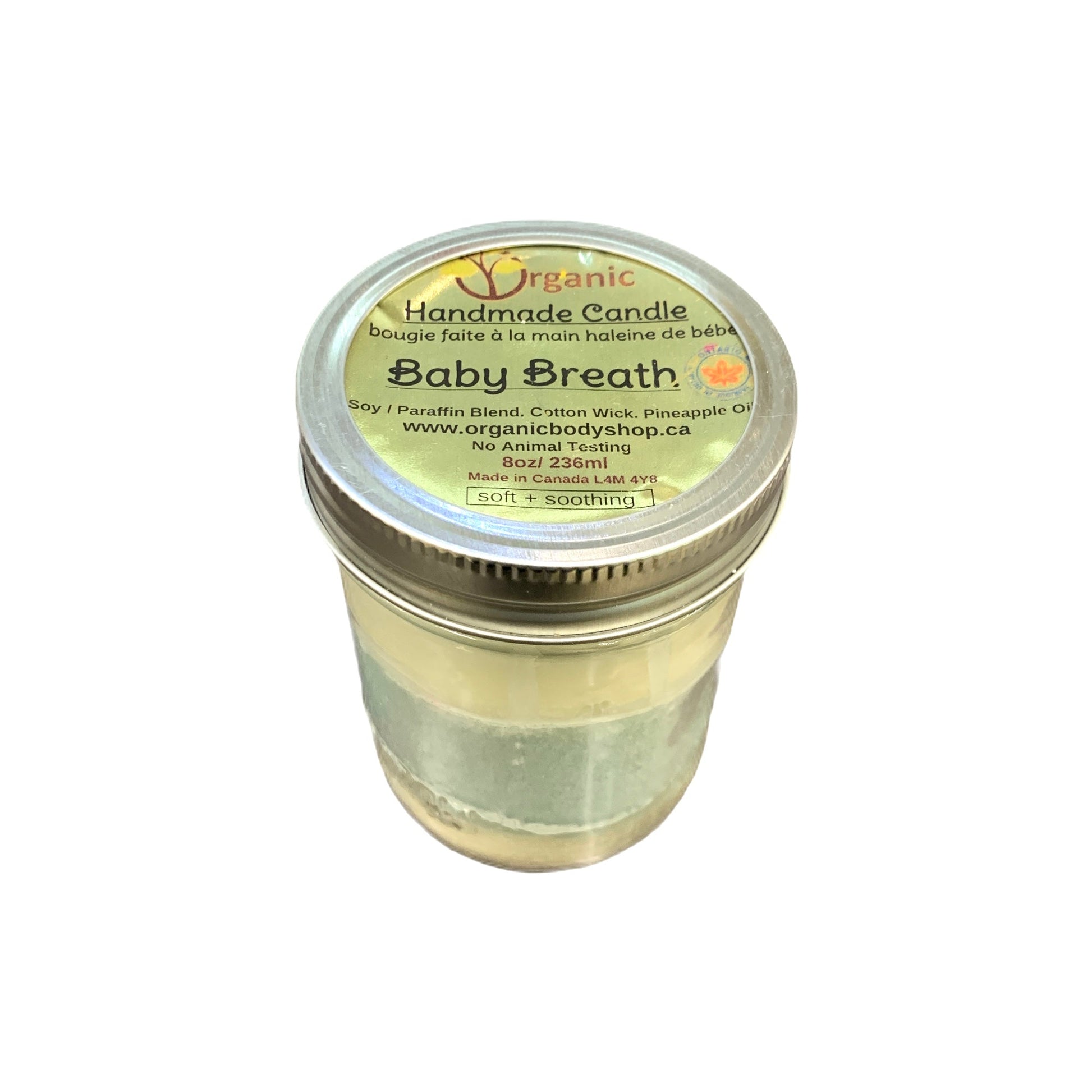 Baby Breath jar candle 246ml - Organic Body Shop