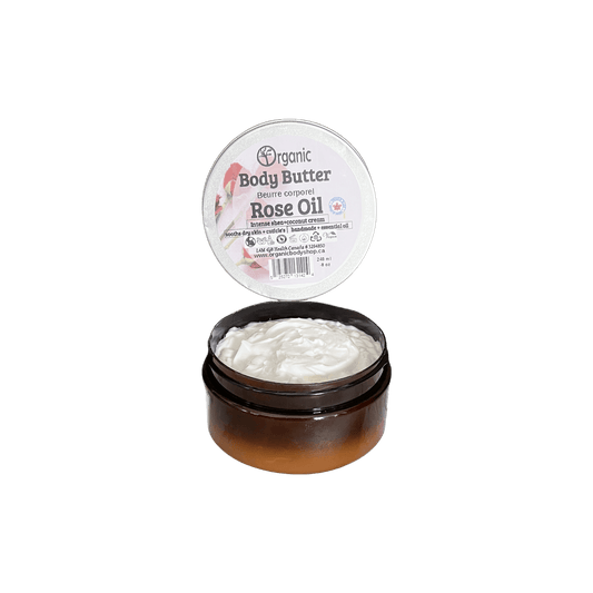 Body Butter.Rose. 8oz - Organic Body Shop