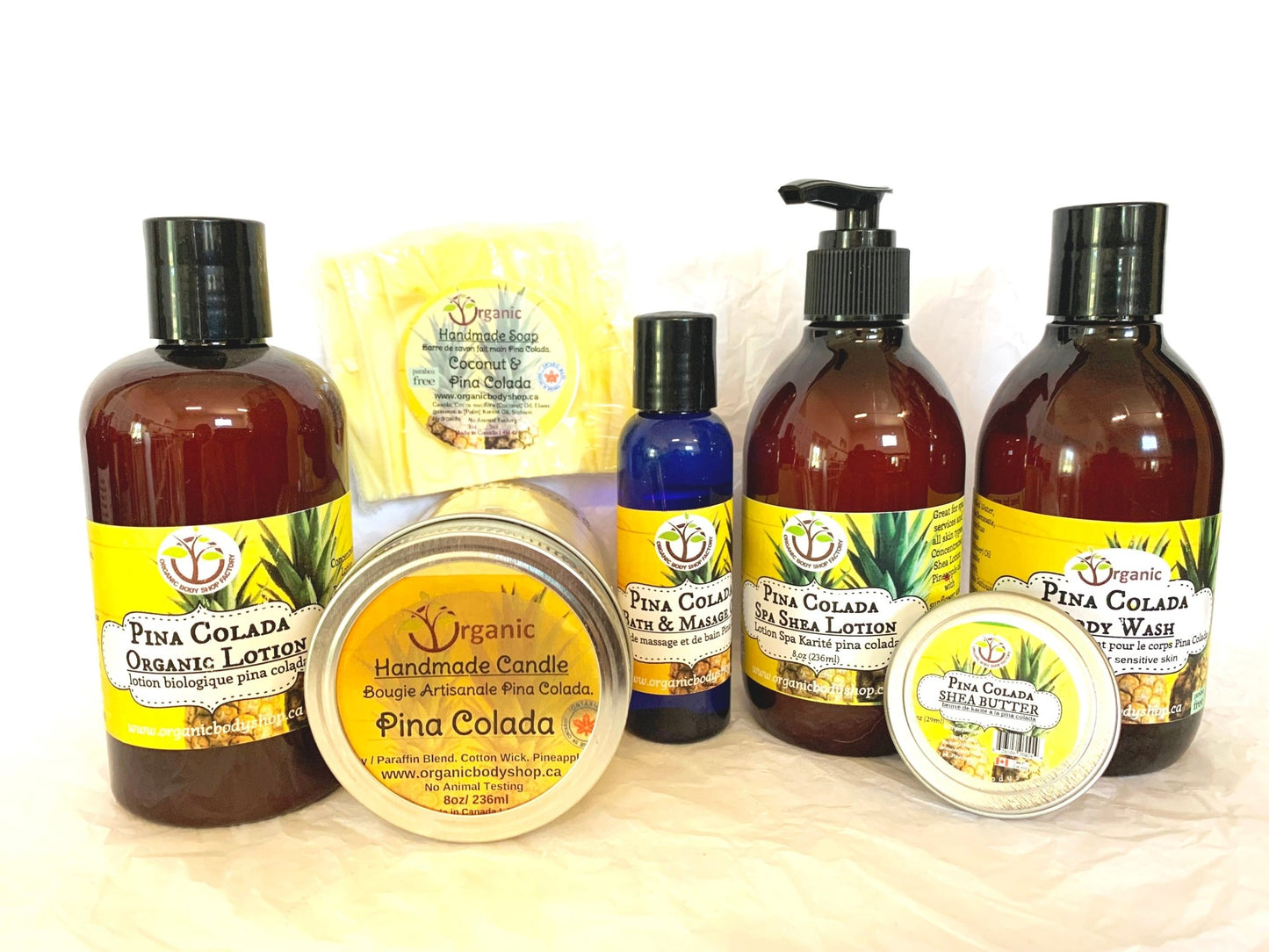 Body Lotion - Pina colada. Tropical aroma - Organic Body Shop