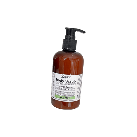 Body Scrub. Magnesium. Cool Mint. 8oz - Organic Body Shop