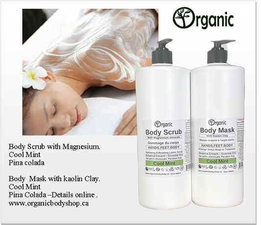 Kaolin Body Mask. Cool Mint. 32oz