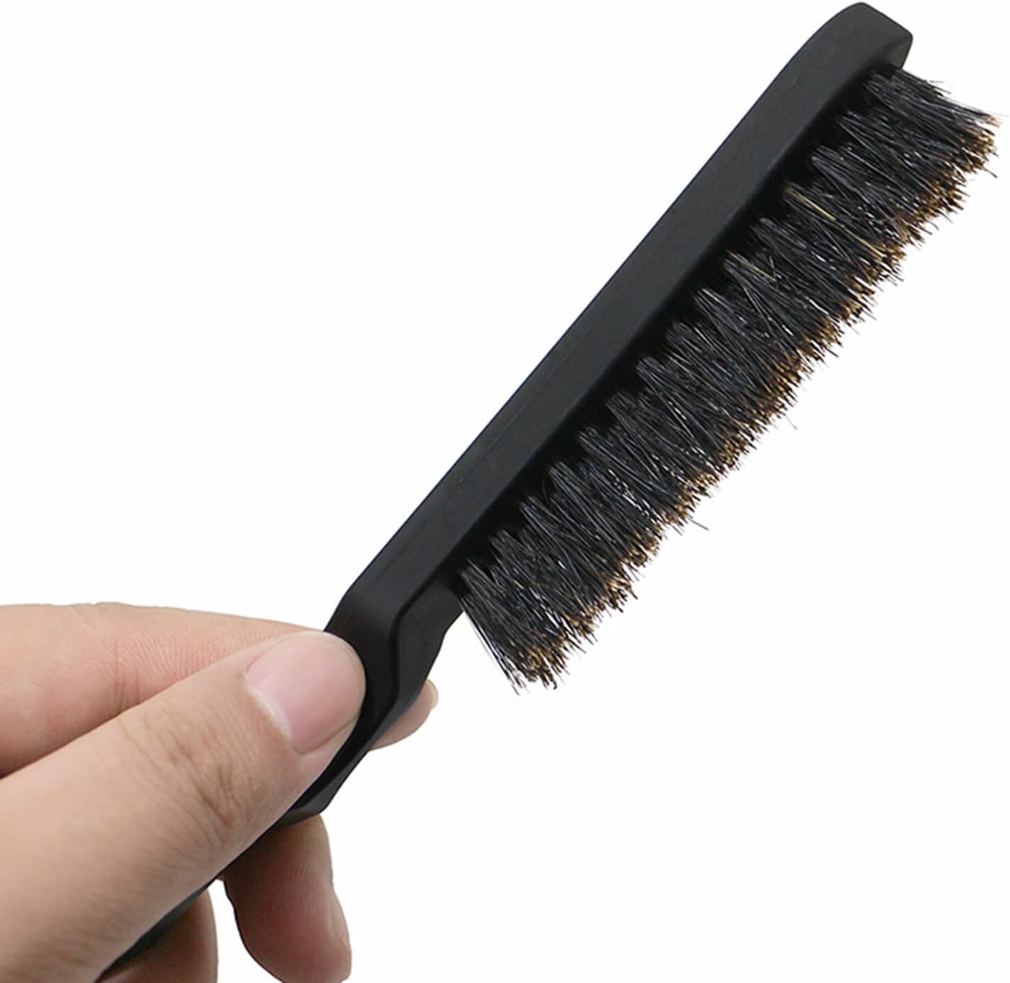 Hair brush. Natural bristol. finishing brush with tailcomb