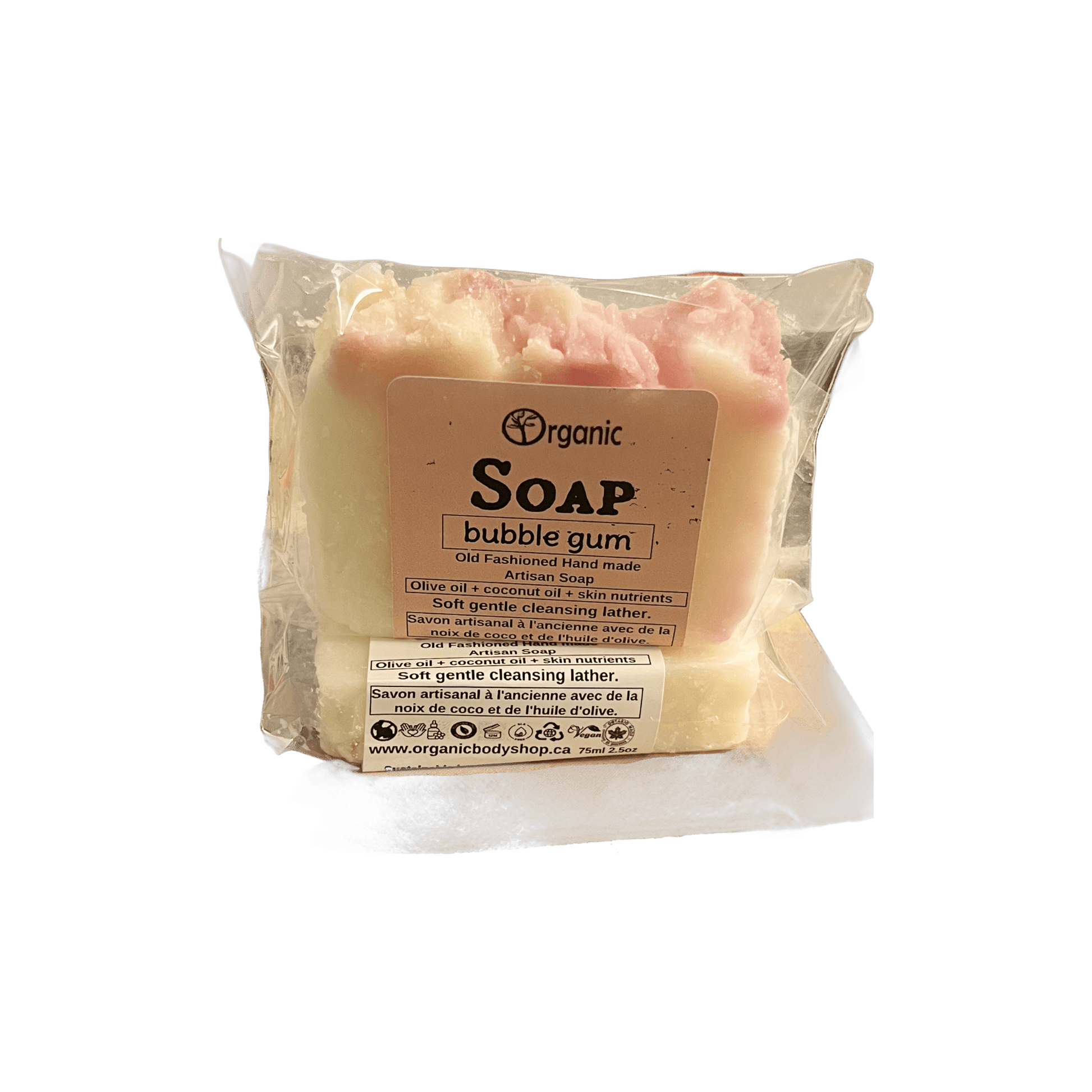 Bubble Gum Artesian Soap Bar. 90ml. - Organic Body Shop